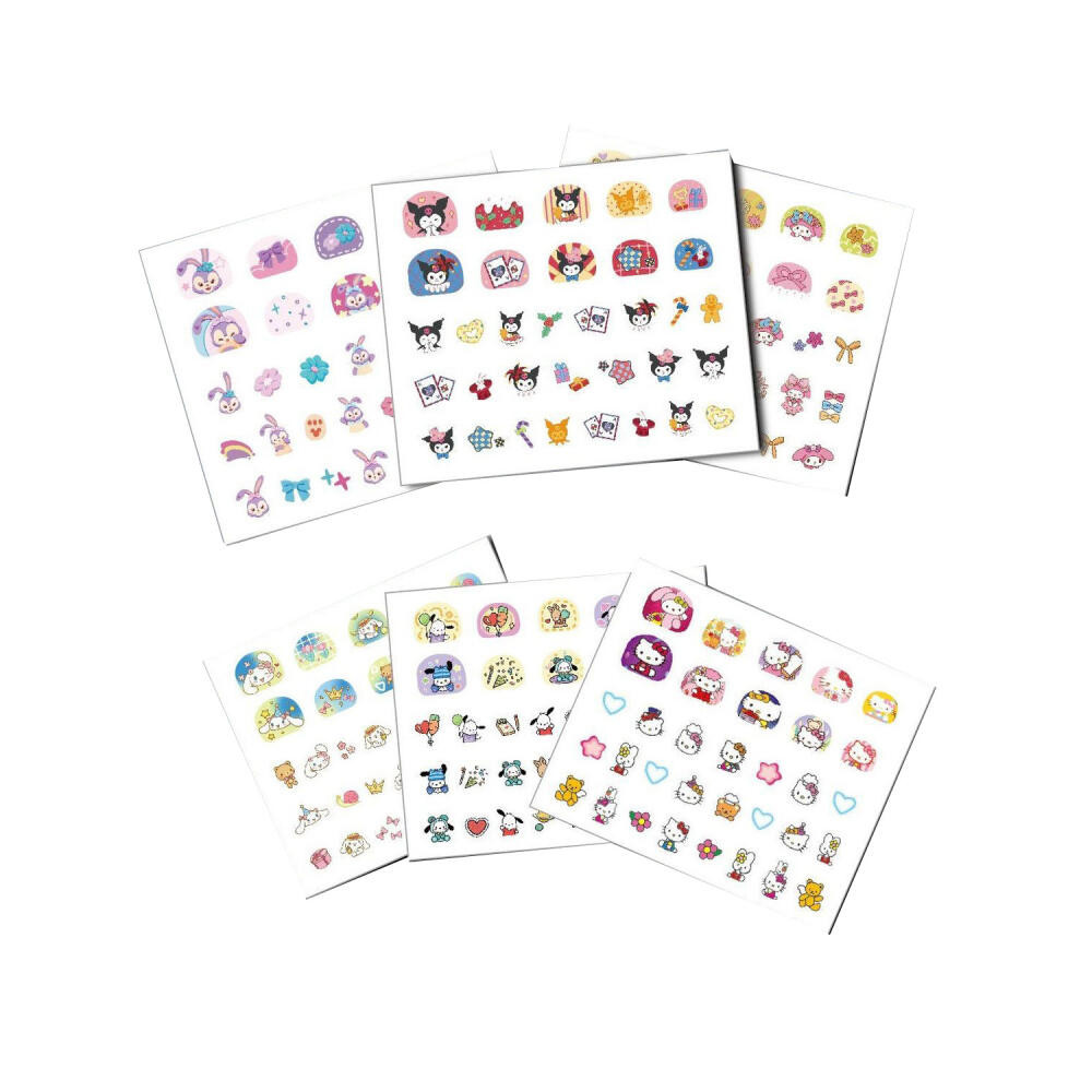 สินค้าใหม่ Star Delu Kuromi สาวการ์ตูนกันน้ํา Melody สติ๊กเกอร์ติดเล็บของเล่นน่ารัก Decal สติกเกอร์แต่งเล็บ - รูปที่ 2