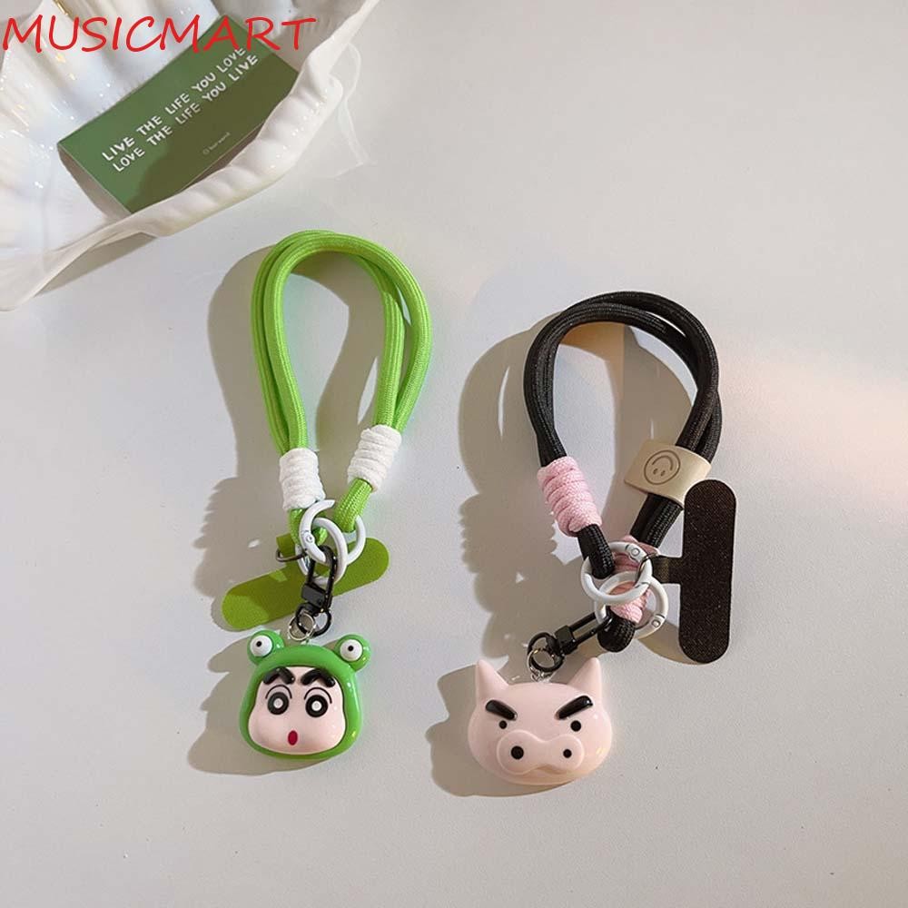 Musicmart พวงกุญแจเครยอนชินจัง,พวงกุญแจอนิเมะเชือกเส้นเล็กเครยอนชินจังโทรศัพท์จี้,อุปกรณ์โทรศัพท์เคสโทรศัพท์สายคล้องเครื่องประดับน่ารักการ์ตูนโทรศัพท์สา