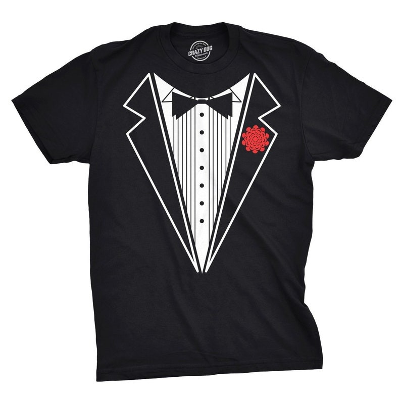 Black Tuxedo Shirt, Suit Shirt, Wedding Shirt, Fathers Day Gift, Gift For Dad, Dad Shirt, Funny T sh