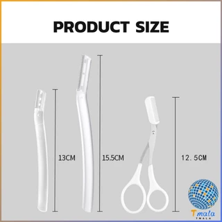 Tmala ที่กันคิ้ว การแต่งทรงคิ้ว มีดโกนขนหน้า มีดตัดคิ้วสำหรับผู้เริ่มต้น eyebrow razor
