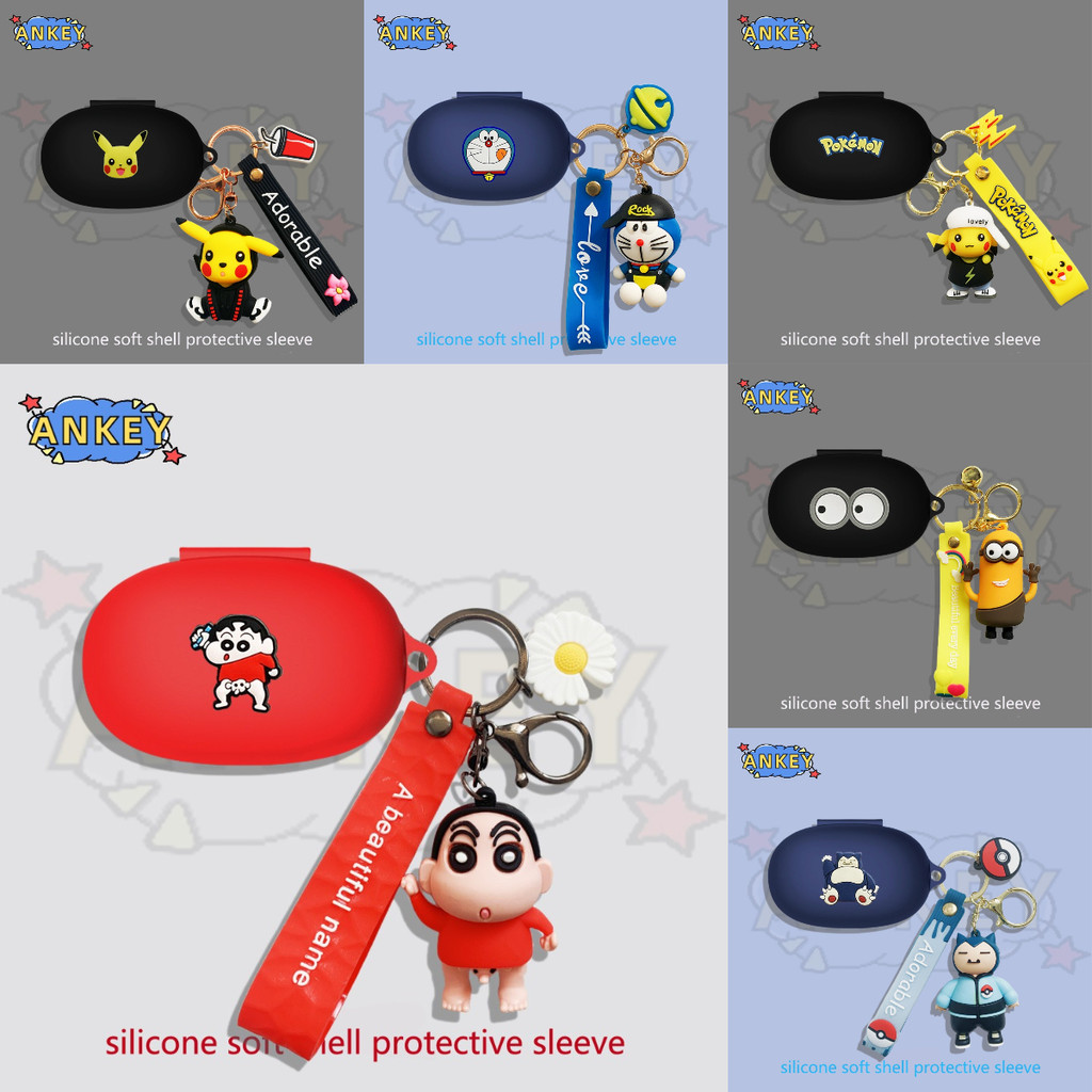 For Sony WF-C510 WF-C500 WF-C700N Earphone Silicone Case Boy Cool Earbuds Soft Protective Headphone Cover Headset Skin with Pendant