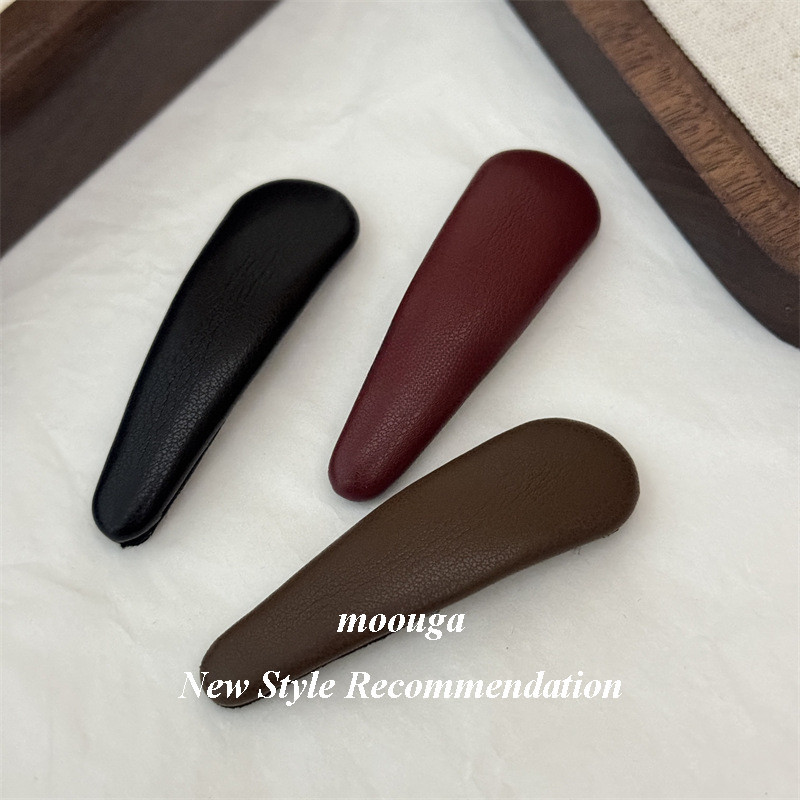 Mouga/เกาหลีรุ่น Classy Water Drop BB คลิป Retro Texture หนังคลิปผมด้านข้าง Hairpin Bangs คลิป