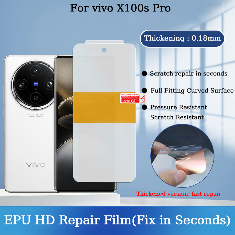 สําหรับ vivo X300 X200 Pro mini X100s Pro X90s X80 X70 X60 Pro Plus รอยขีดข่วนอัตโนมัติ Fix In Seconds EPU Clear Hydrogel ฟิล์มหน้าจอด้านหน้า Soft Protector