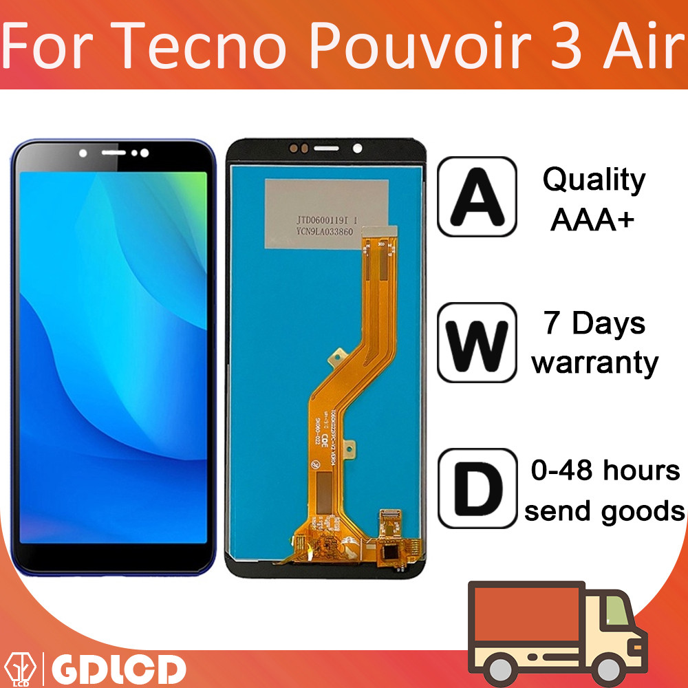 สําหรับ Tecno Pouvoir 3 Air LC6 จอแสดงผล LCD Touch Screen Digitizer เปลี่ยน