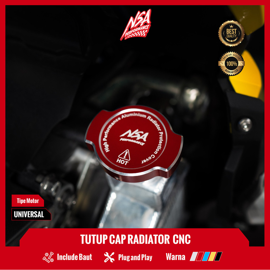 Nsa ฝาครอบถ้วย LID RADIATOR FULL CNC UNIVERSAL VARIO/PCX/ADV/NMAX/AEROX FULL CNC รถจักรยานยนต์อุปกรณ์เสริม