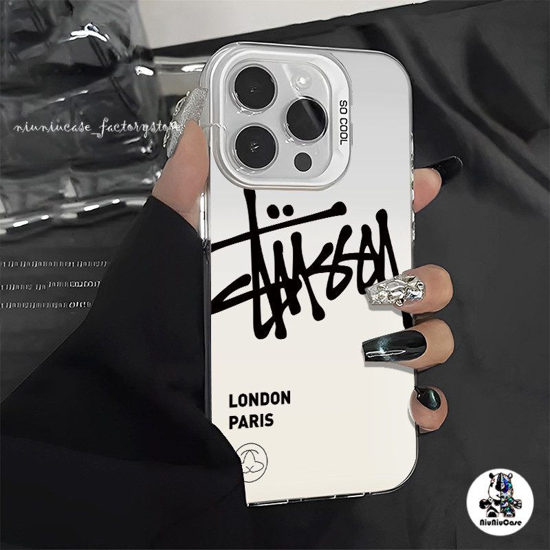 Fashion English Letter เคสไอโฟน11 13 16 ซิลิโคนนุ่มเคสโทรศัพท์ For IPhone 11 12 14 15 Pro MAX 8P 7Plus X XR XS เคสมือถือ