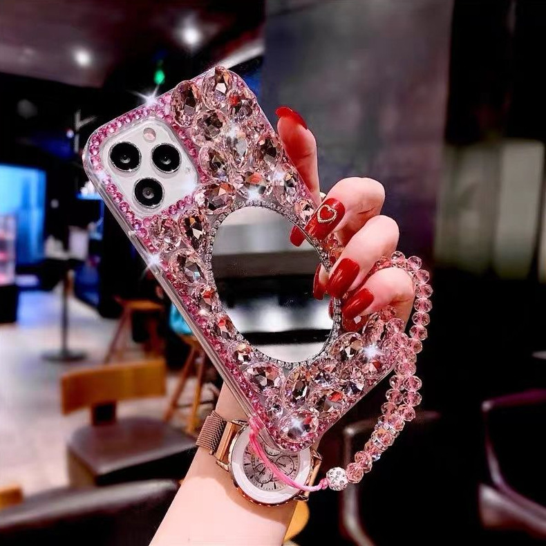 เพชรแวววาวพร้อมกระจกแต่งหน้าเคสโทรศัพท์สําหรับOppo Reno 14F Reno 14 13 Pro 13Pro 13F Reno14Pro Reno1