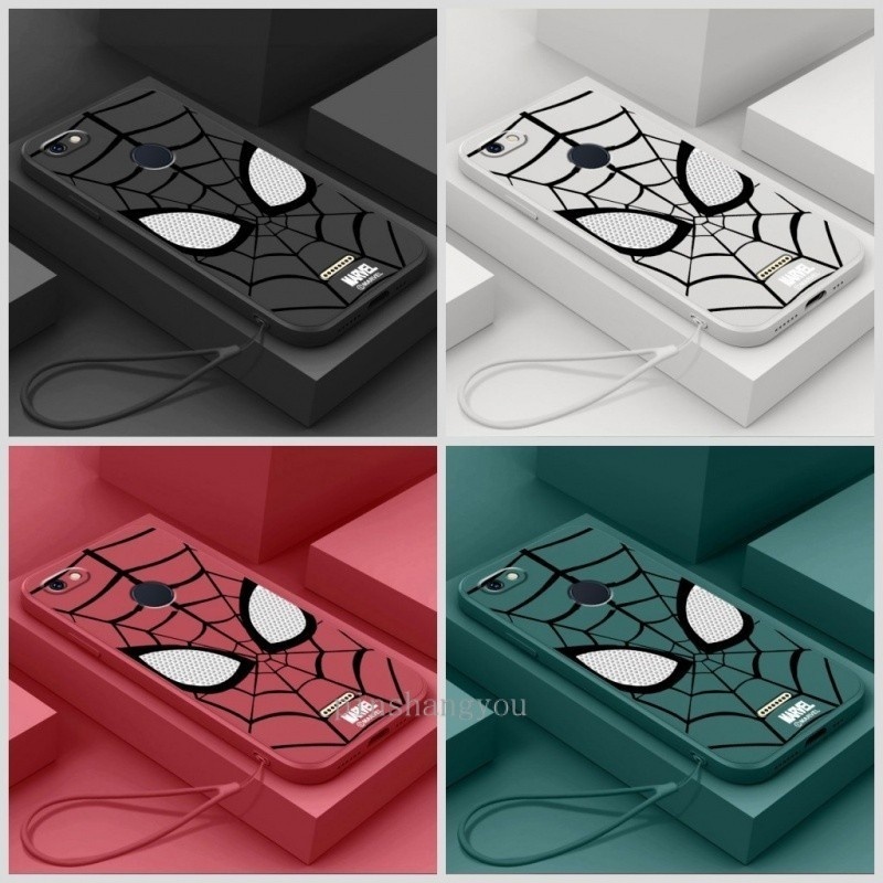 สําหรับปลอก OPPO F5 F5 เยาวชน F7 แฟชั่นแบรนด์ Marvel Cool Spider Man Eyes เคสโทรศัพท์ความงามซิลิโคน TPU Soft Shell ดีไซน์ใหม่กันกระแทกกรณี
