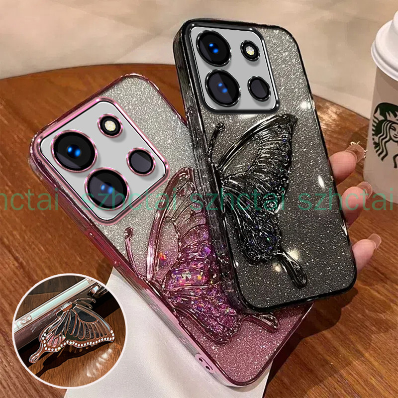 เคส tecno spark go 2023 pop 7 pro bf7n bf6 bf7 bf7h smart 7 hd x6515 x6516 หรูหรา ชุบทรายไหล เงางาม 