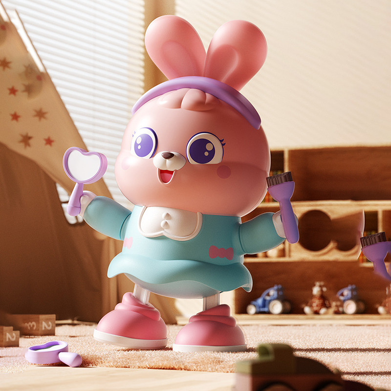 ของเล่นกระต่ายไฟฟ้า มีเสียงเพลงและแสงไฟ เดินได้ ร้องเพลงและเต้นได้ ของเล่นกระต่าย ของเล่นเด็ก - รูปที่ 7