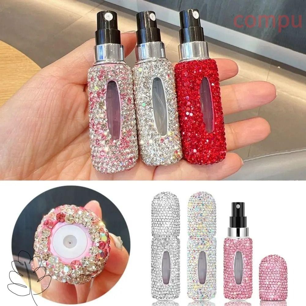 Compu Atomizer Bottle, Empty with Spray Scent Pump Perfume Bottle, Portable 5ml Refillable Cosmetic Container Woman