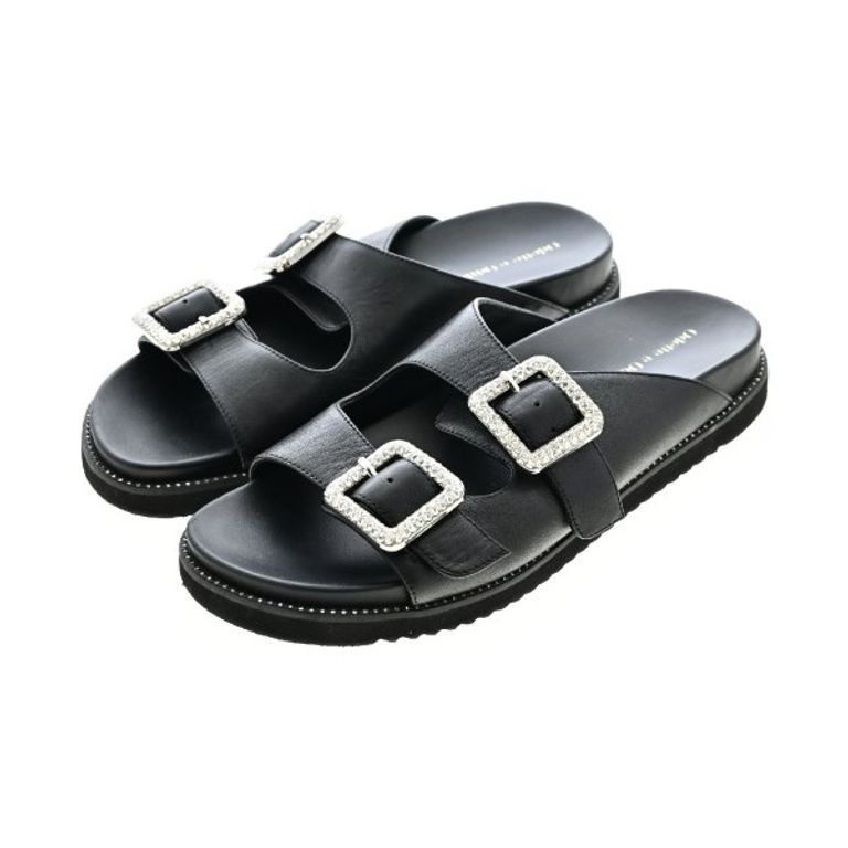 Odette e Odile Sandals Women black 23.5cm Direct from Japan Secondhand