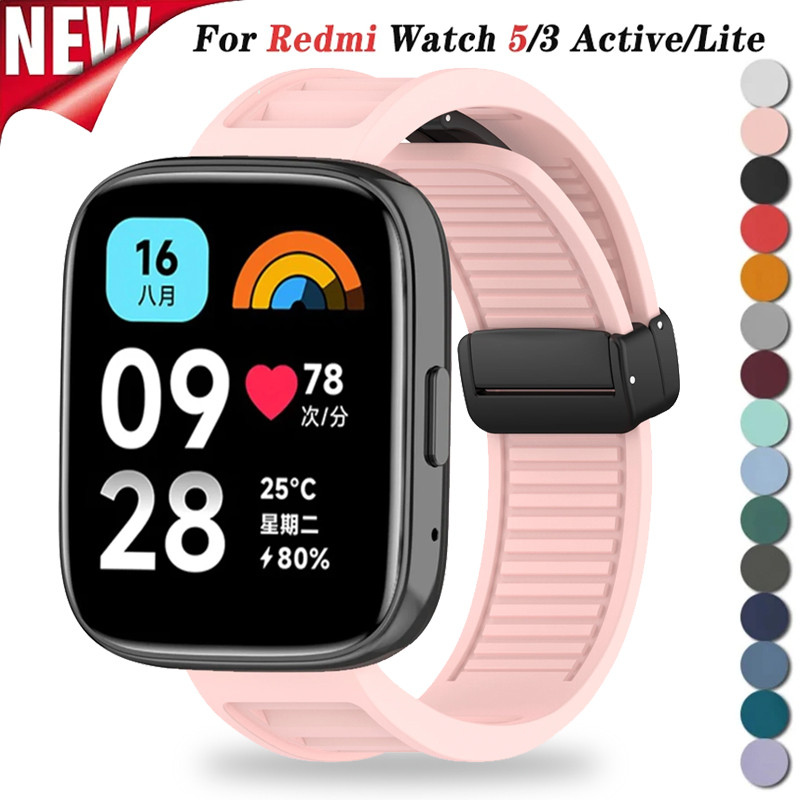 สายซิลิโคนสําหรับ Redmi Watch 5 Active/Lite Watchband เปลี่ยนสายกีฬาสําหรับ Xiaomi Redmi 3 Lite/Active สร้อยข้อมืออุปกรณ์เสริม Correa