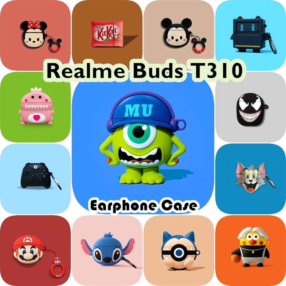 【Case Home】นําไปใช้กับ Realme Buds T310 เคส Case เคสหูฟัง สไตล์การ์ตูนตลก ซิลิโคนนุ่ม เคส เคสหูฟัง N