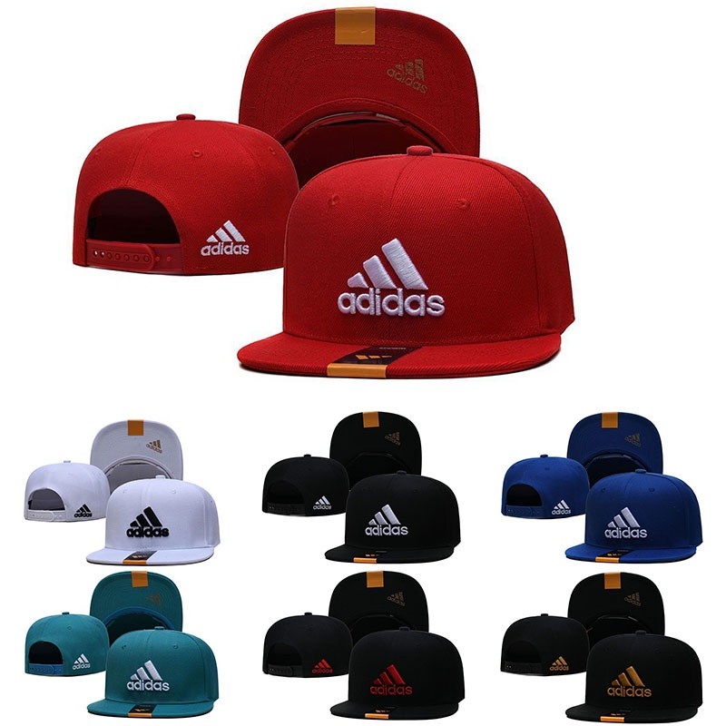 ADI DAS 2022 ใหม่หมวกฮิปฮอปกลางแจ้งหมวกปีกแบน Snapback หมวกเบสบอลแบบปรับได้-cap