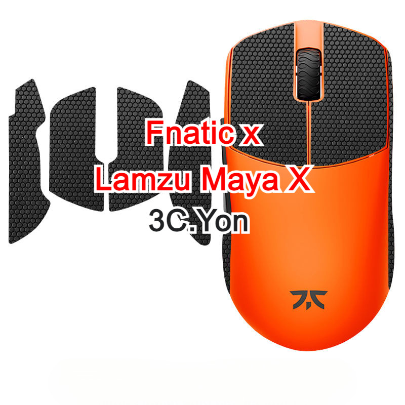 ผิวเมาส์ Fnatic X Lamzu Maya X 8K ขนาดใหญ่ไร้สาย Pro Gaming Mouse เทปลื่นด้านข้าง Grips Elastics สติกเกอร์น้ําหนักเบาเป็นพิเศษ Anti-Slip Sweat-Proof ฟิล์มป้องกันปาล์ม Pads