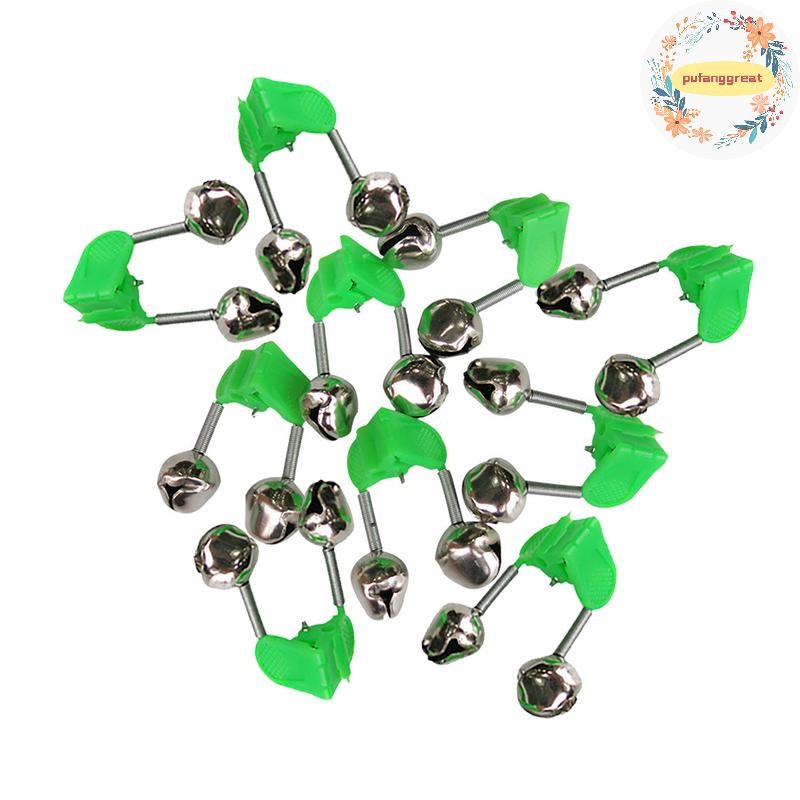 Pufanggreat 10 ชิ้นตกปลากัด Al เบ็ดตกปลา Stalk Bells Clamp Tip เบ็ดตกปลา Bell Rod TH