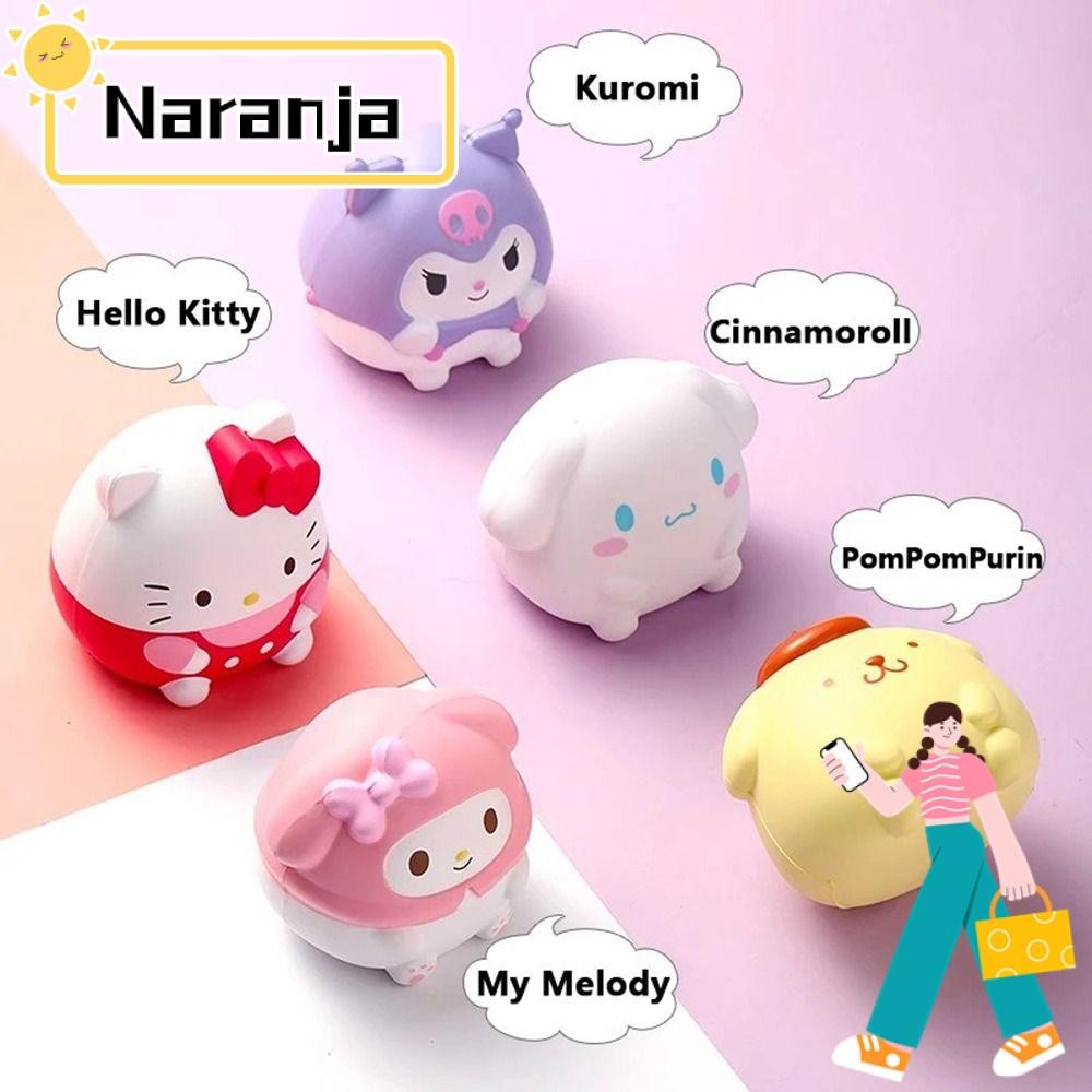 Naranja My Melody Decompression Doll, Plushie Cinnamoroll Kuromi Sanri-o Squish-y ของเล่น, ความเครียดปล่อยน่ารักช้า Rebound Release ความวิตกกังวลของเล่น