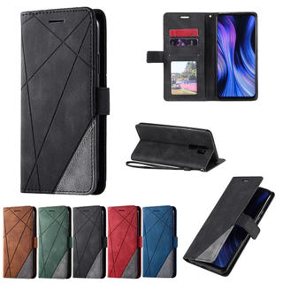 Case for Xiaomi Redmi 15 15C Note 14 Pro+ 5G 13 12 11 10 9 Pro 12s 11s 10s 9s เคสเปิดปิด โทรศัพท์มือถือ หนัง PU ซิลิโคน TPU นิ่ม กันกระแทก พร้อมช่องใส่บัตร และสายคล้อง สําหรับ Splice Leather Flip Cover Wallet Hand Strap ซองมือถือ