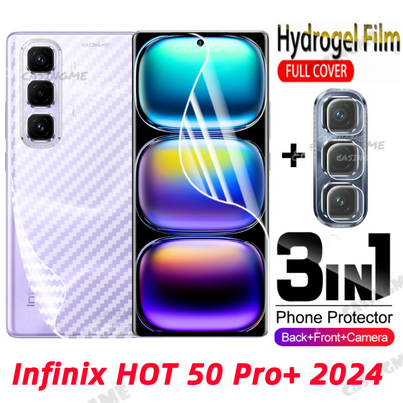 Infinix HOT 50 Pro + ด้านหน้าด้านหลังคลุมทั้งหมดป้องกันฟิล์มHydrogelสําหรับInfinix HOT 50Pro Hot50Pro + 50i 50 Pro Plus + 5Gไม่กระจกนิรภัยกล้องป้องกันฟิล์มหน้าจอป้องกัน