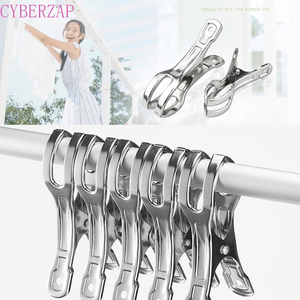 Cyberzap Clothes Pins Drying Hanger Metal Windproof For Coat Pants Laundry Stainless Steel Washing Sealing Clip