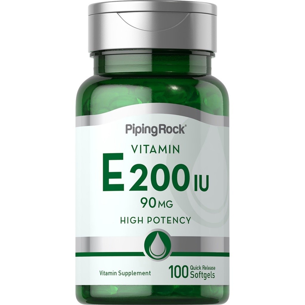 PipingRock Vitamin E 200 IU 90 mg. (100Softgels) วิตามินอี