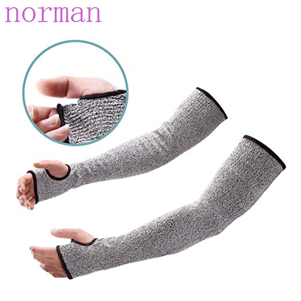Norman 5 HPPE ปลอกแขนกันบาด, Thumb Hole ตัดทนความปลอดภัยปลอกแขน,Reusable Anti Abrasion 15/20/25/30/35/40/45 ซม.กัดแขนฝาครอบสวน