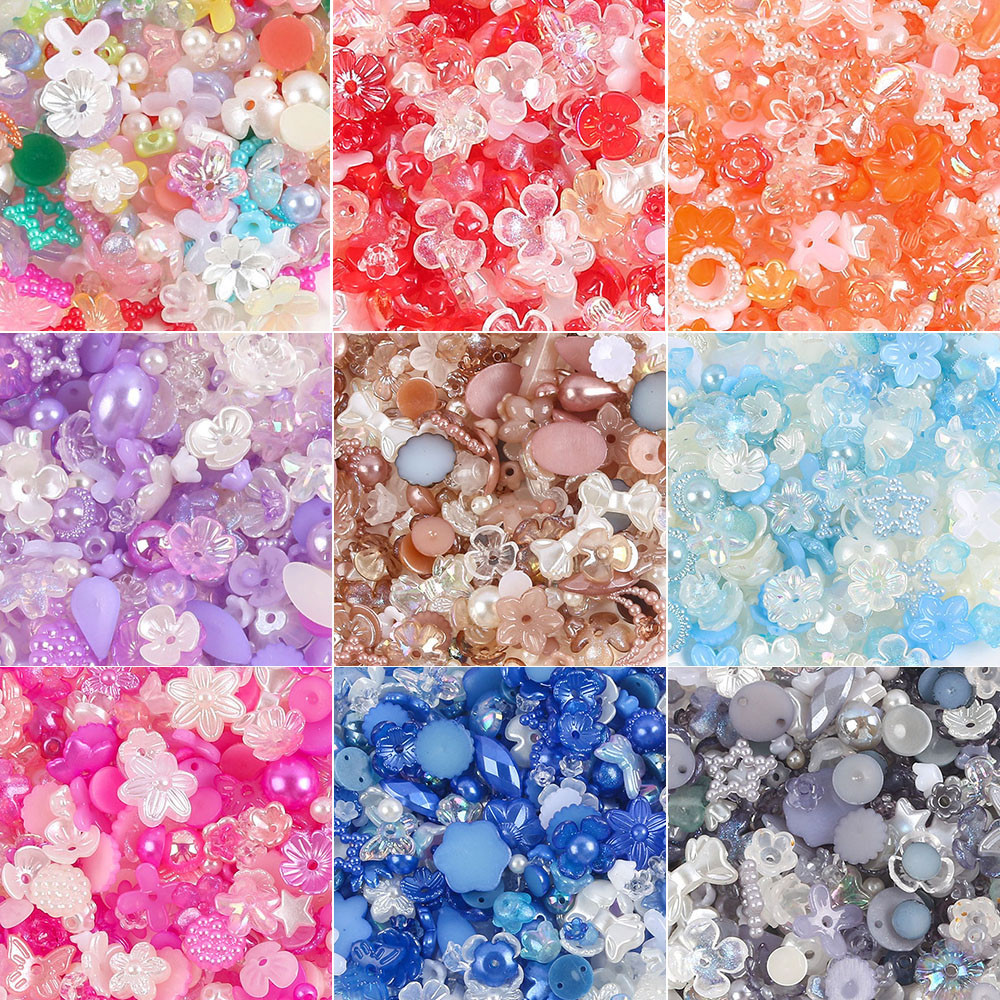 Bowknot Nail Charms 20g สีสันริบบิ้นใส หัวใจ ไข่มุก ดอกไม้ สำหรับตกแต่งเล็บ ราคาถูก Shopee Lazada