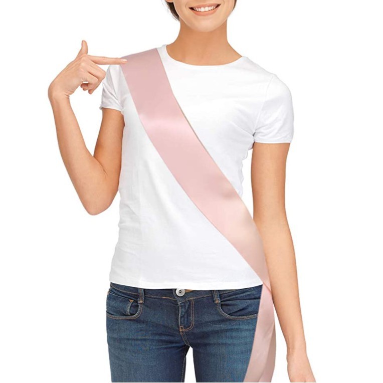 Blank Satin Sash DIY Make Your Own Sash Birthday Party Wedding Hen Party ตกแต่ง