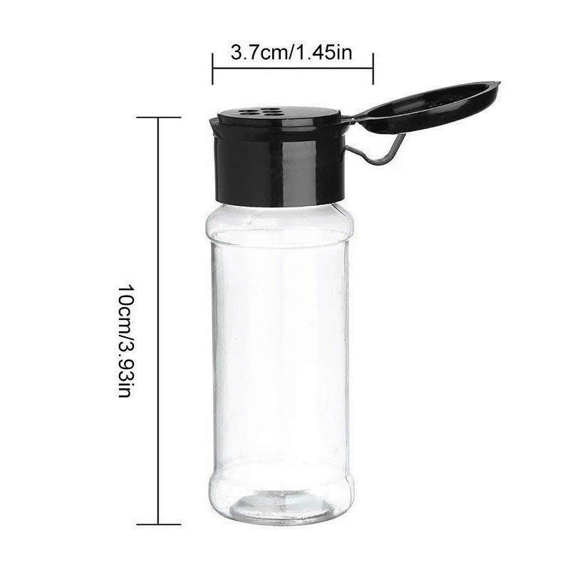 5/10/20ชิ้นขวดเครื่องเทศพลาสติกใสพร้อมฝาปิด-ขวดเก็บเครื่องปรุงในครัว - รูปที่ 7