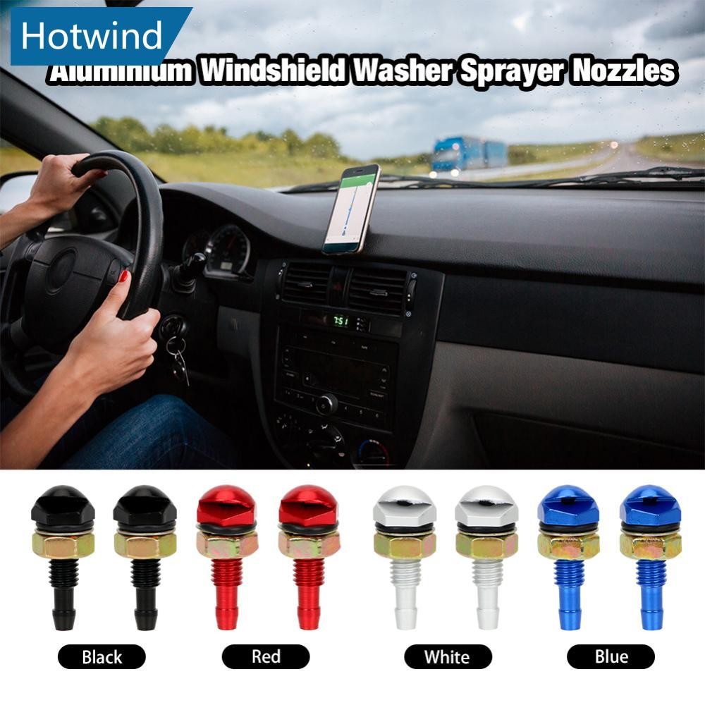 HW 2 ชิ้นพัดลมรูปรถทําความสะอาด Universal เครื่องซักผ้า Bonnet ด้านหน้ากระจกน้ํา Sprayer Auto Wiper 