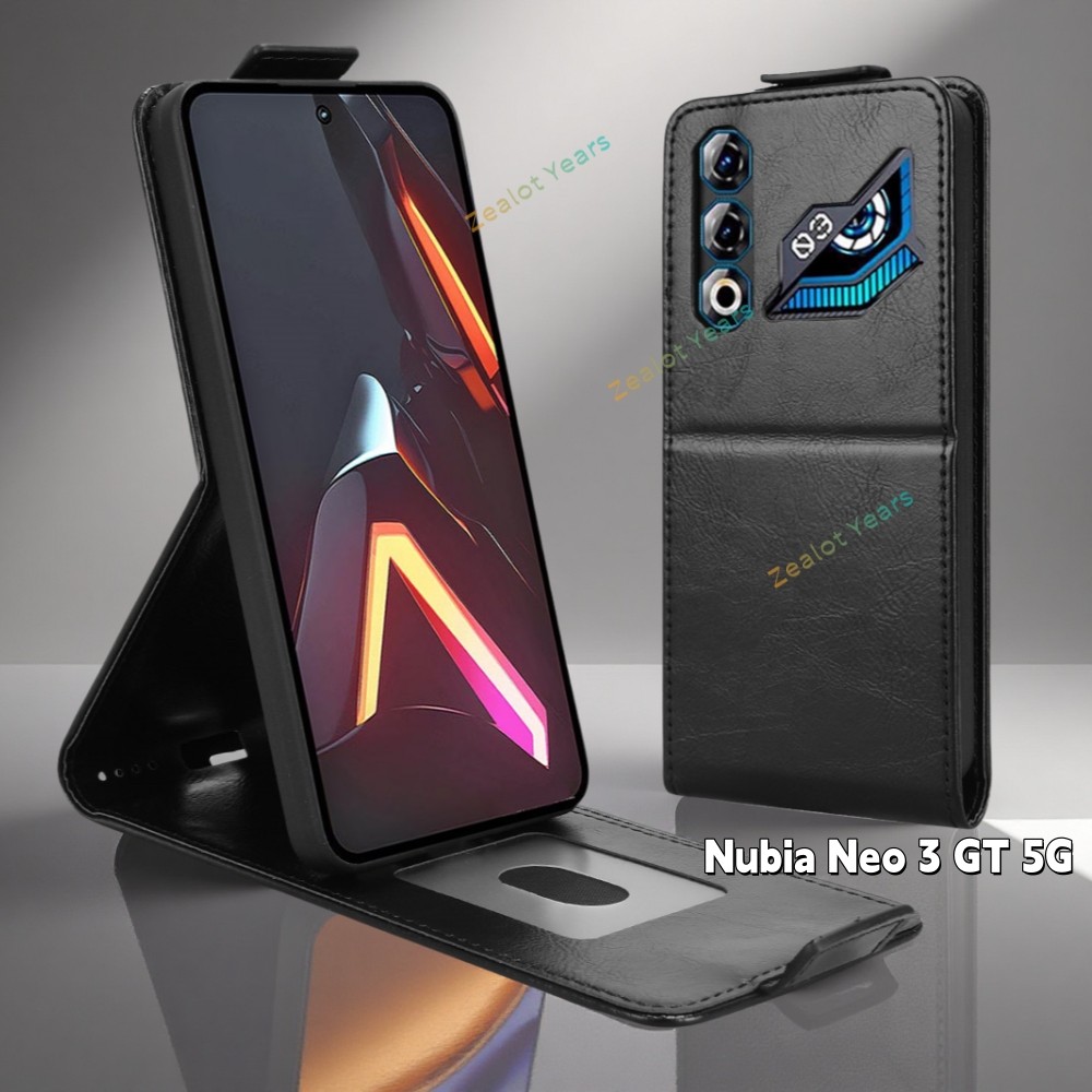 ปลอกสําหรับ ZTE Nubia Neo 3 GT 5G Flip เปิดเคสโทรศัพท์สําหรับ Nubia Neo3GT หรูหรา Retro หนังฝาครอบป้องกัน