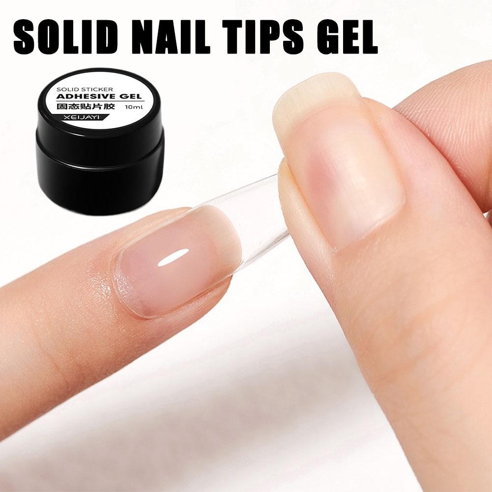 10ML Solid เล็บเคล็ดลับเจลเล็บกาวเล็บเจลเล็บกาวเคล็ดลับเล็บกาวเล็บไม่เล็บ P4O6