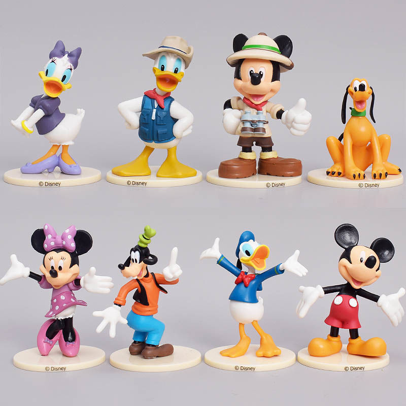 Same Style#In Stock Mickey Mouse House of Wonders Mickey Minnie Goofy Donald Duck Model Doll Toy Bak