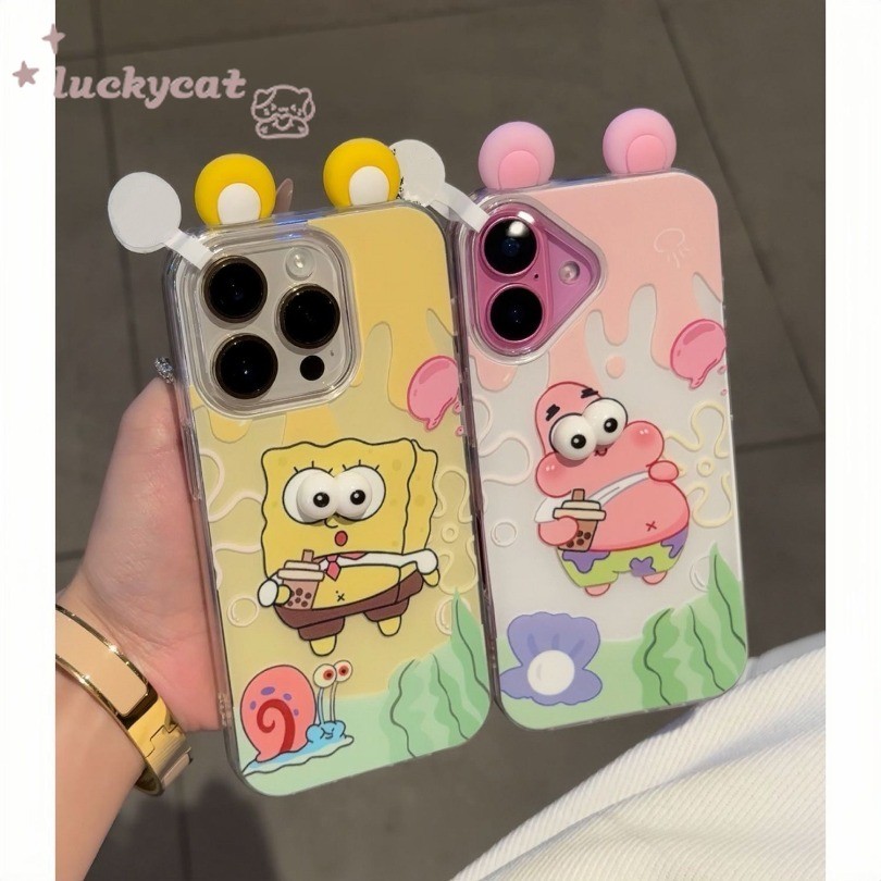 ใช้งานร่วมกับ iPhone 16 15 14 13 12 11 Pro Max X Xr Xs Max 7 8 Plus SE2020 เคสโทรศัพท์ 3D DIY Fun Ey