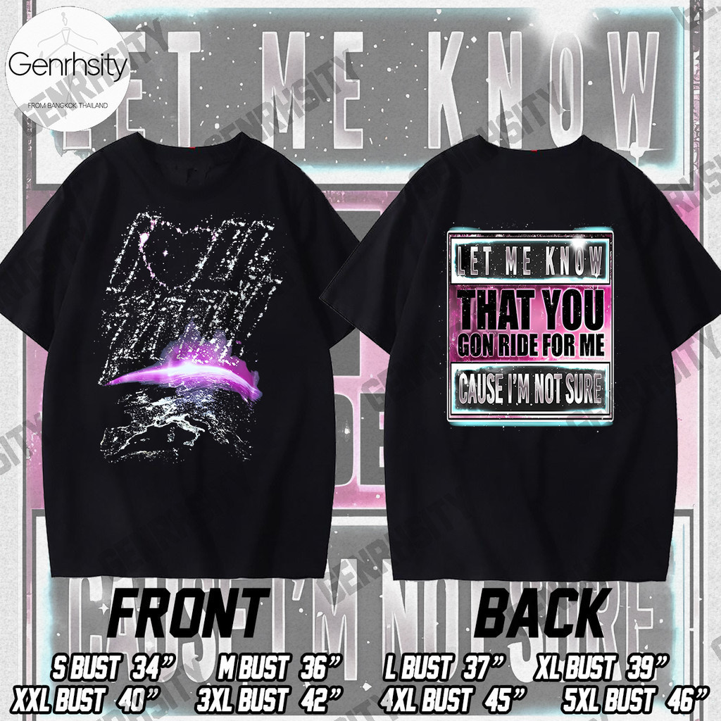 เสื้อยืด 1mill Graphic Just Let Me Know เสื้อยืด Rapper Singer Unisex Oversize แฟชั่นสำหรับผู้ชาย มี 4 สี S - 5xl