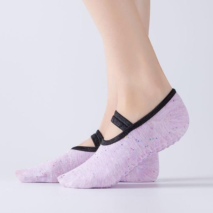 UNGU [ ]ใหม่ BALLET SHOES ถุงเท้าผู้หญิง abg ถุงเท้าโยคะพิลาทิสเต้นรํา zumba สบายผู้หญิง F850 - สีม่