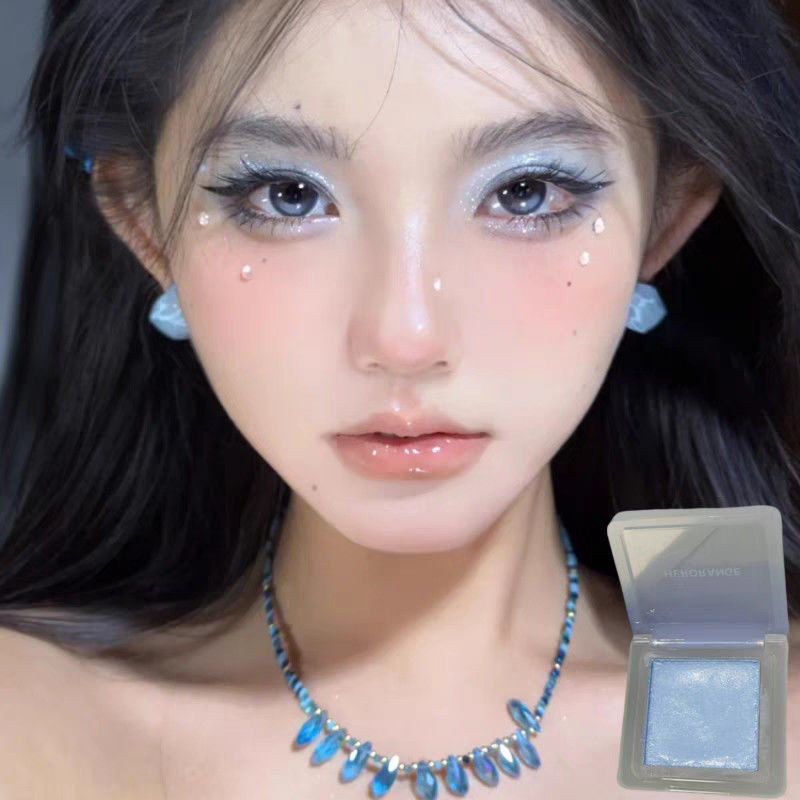 12 สีอัญมณี Diamond Eye Shadow Ice Blue ความอิ่มตัวต่ํา Silver Blue Wet Sequins Eye Shadow Monochrome สีดําตุ๊กตาบาร์บี้สีชมพู Cool Broken Feeling กันน้ํา ราคา ถูกที่สุด ดีลบีเคเค แกลเลอรีภาพที่ 4