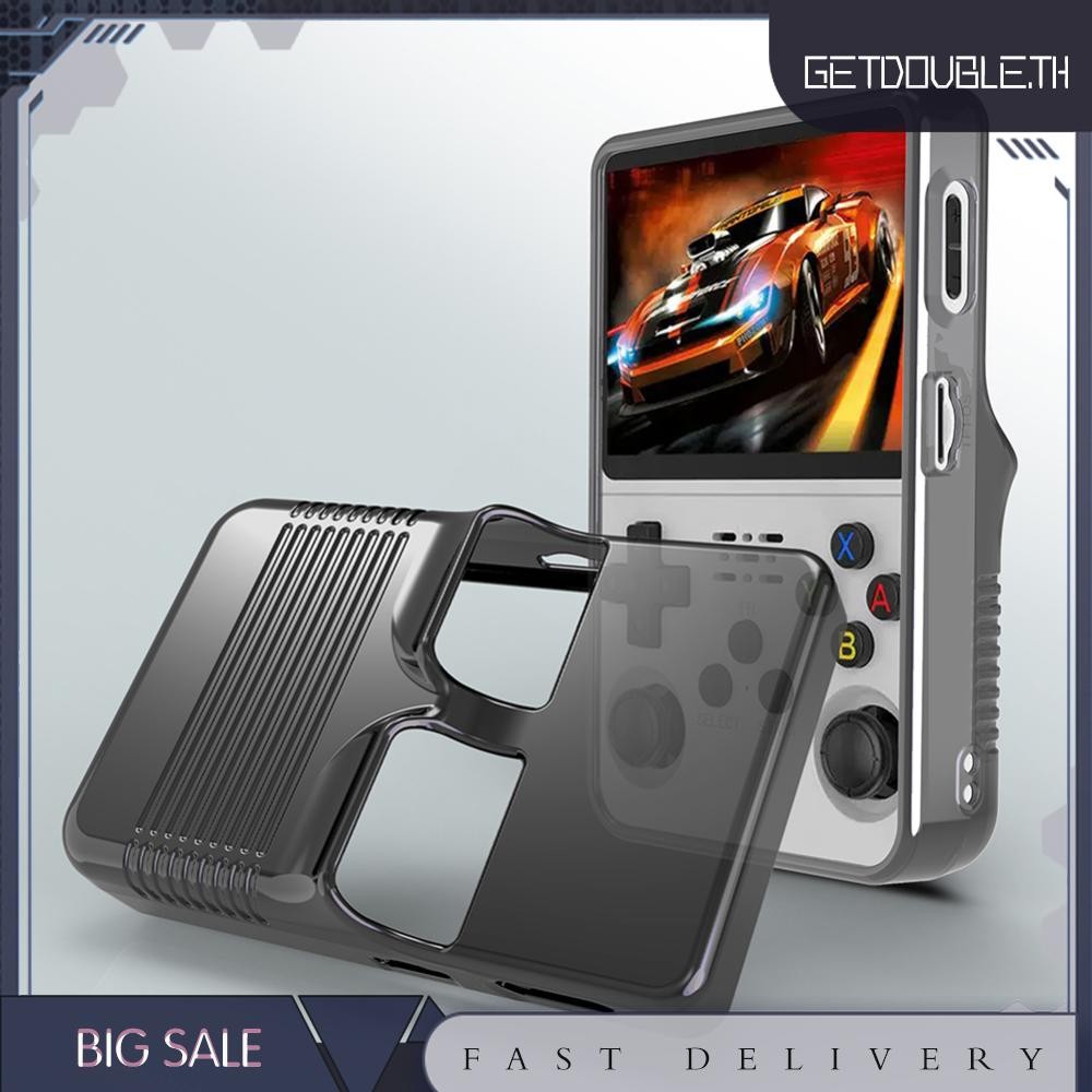 [Getdouble.th] เคส TPU แบบใสสําหรับคอนโซลเกมมือถือ R36S ฝาครอบป้องกันการล่มสลาย