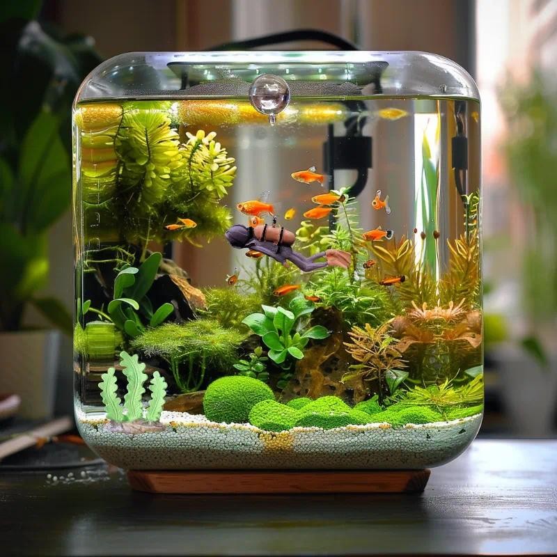 พร้อมจัดส่ง ของเล่นลอยน้ำ อุปกรณ์ตกแต่งตู้ปลา สำหรับตู้ปลา ตกแต่งตู้ปลา Interesg Floag - รูปที่ 2