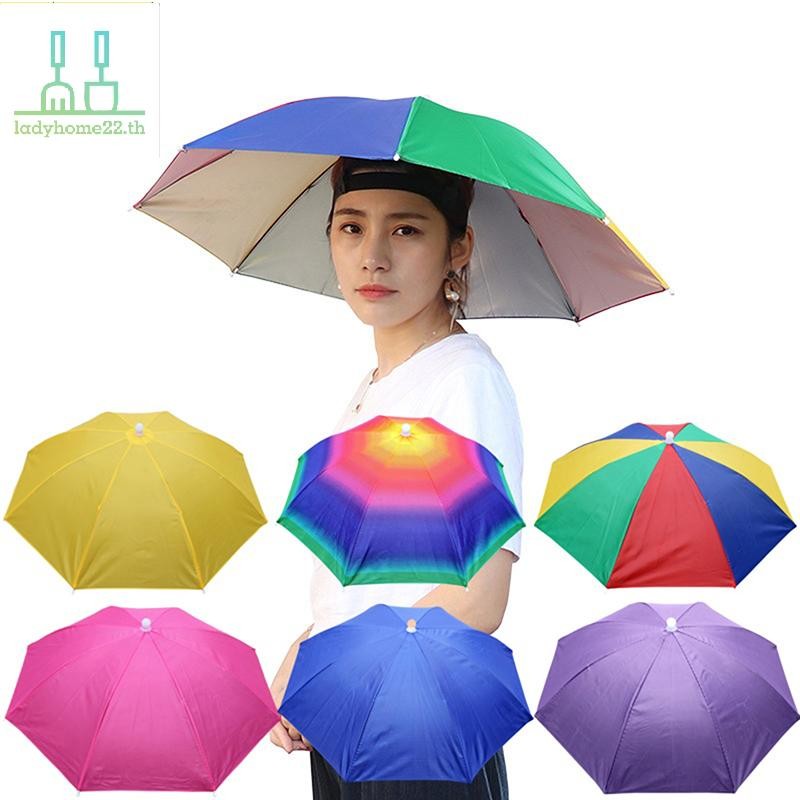 DOOULADY หมวกหัวร่มกันฝน แบบยืดหยุ่น สวมใส่สะดวกสบาย เหมาะสำหรับการตั้งแคมป์และเดินป่า