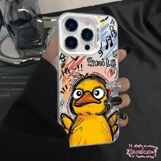 เคส Vivo Y17s Y18 Y15 Y22 Y21 Y27 Y17 Y78 Y20 Y12i Y02 Y15s Y33s Y36 Y100i Y23s กราฟฟิตีเป็ดสีเหลืองน่ารัก
