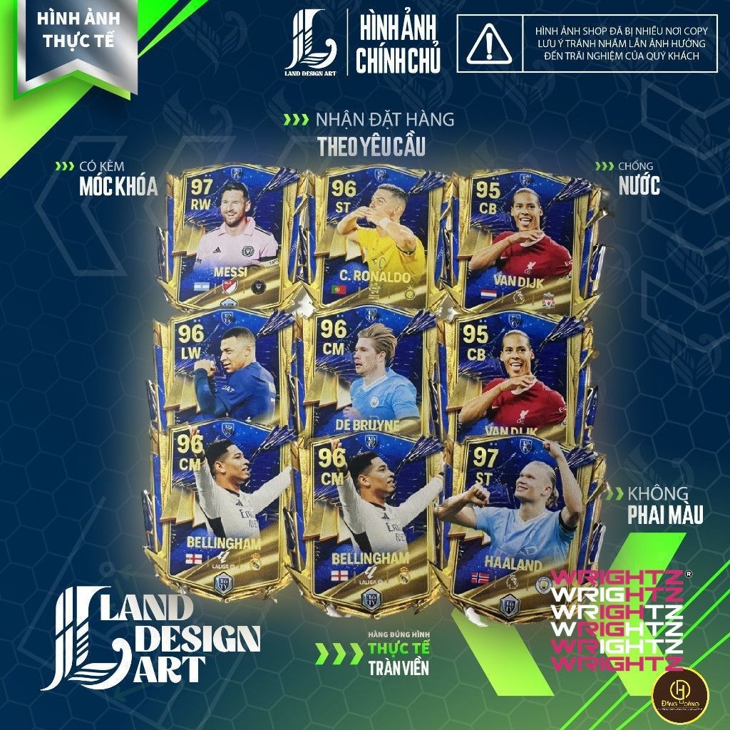 พวงกุญแจการ์ดเครื่องเล่นฤดูกาล 24TOTY - FC Mobile - พวงกุญแจไมก้าพิมพ์ลายสองด้าน