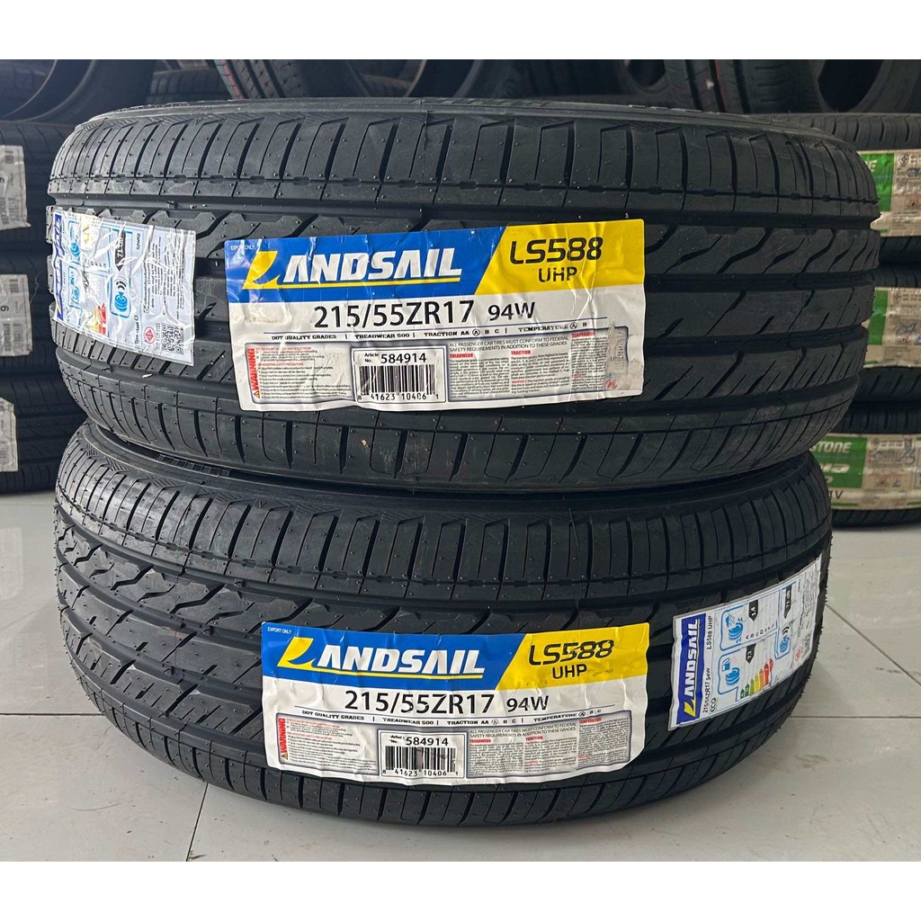 215/55R17 LANDSAIL LS588 ยางใหม่กริ๊ปปี24🇹🇭ราคาโปรซื้อ1เส้นแถม1เส้น=ได้2เส้น✅แถมจุ๊บลมยางแท้🔥