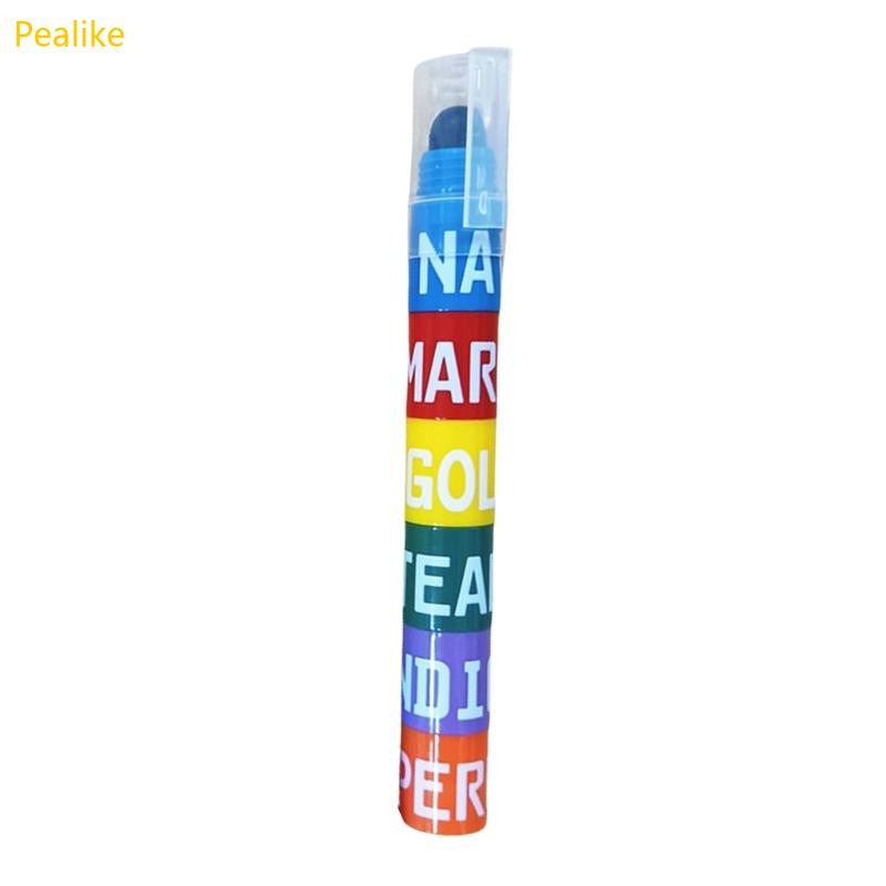 Pealike 6-Color-in-1 Highlighter ปากกาสําหรับสี Coding Broad Tip Marker ปากกาสําหรับการวาดภาพ Sketch