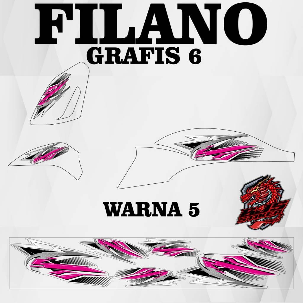 Filano 2024 สติ๊กเกอร์กราฟิก 6 - Filano 2024 Striping Decal 6 กราฟิก uv โปร่งใส ALREADY CUT