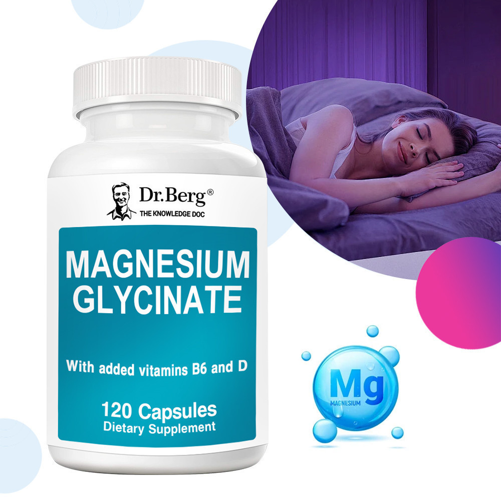Dr.Berg Magnesium Glycinate สําหรับการนอนหลับ สมอง ระบบประสาท กระดูก กล้ามเนื้อ บรรเทาความวิตกกังวล สุขภาพหัวใจ