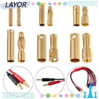 LAYOR 10 คู่ 2/3/3.5/4/5/5.5 มม.Bullet Banana Plug Gold-plat…
