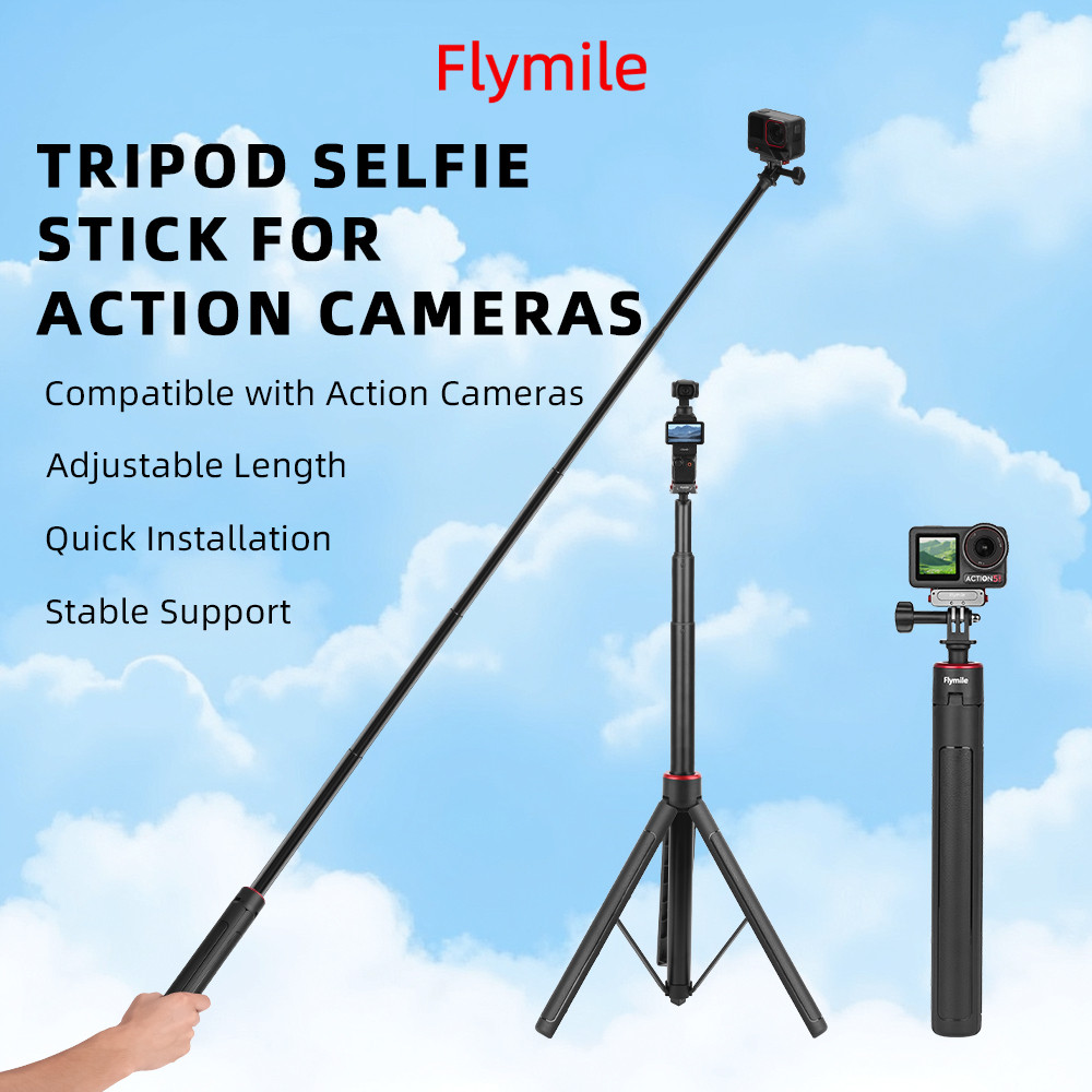 สําหรับ Insta360 X5/Ace Pro2 EXTENSION Stick DJI Action 5pro/4/3 EXTENSION 1.4 ซม.Selfie Stick กระเป๋า 3 กล้อง 1.6 ซม.Telescopic bracket อุปกรณ์เสริม