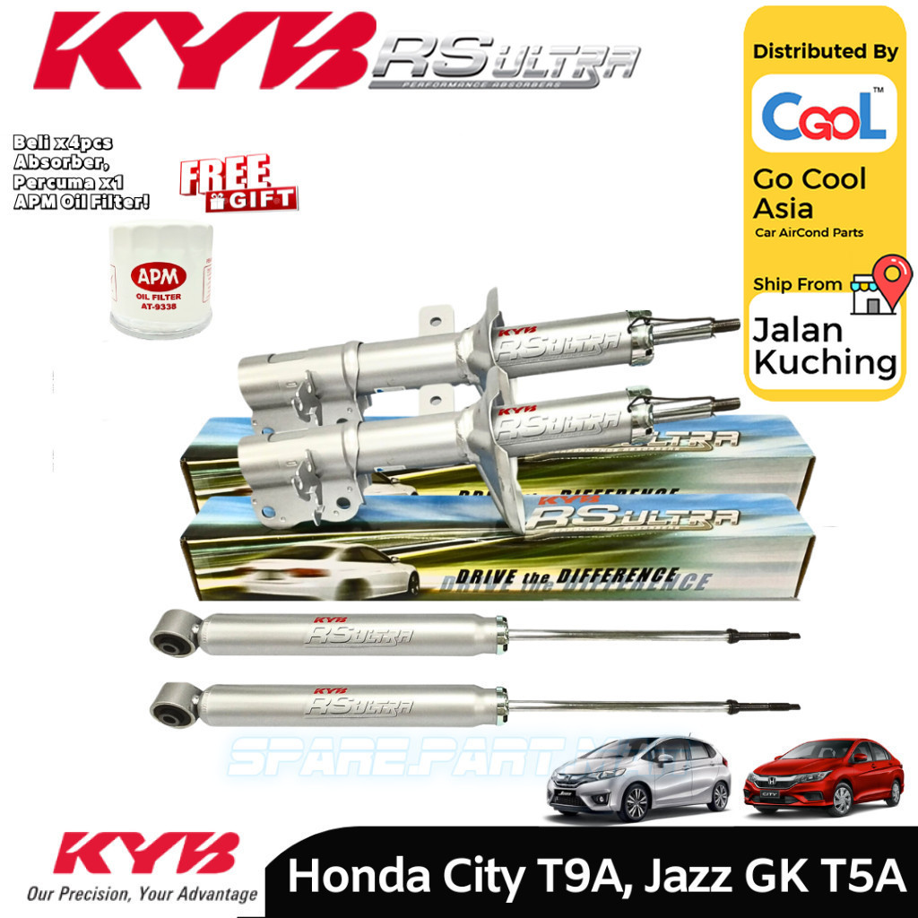 KYB RS ULTRA Honda City T9A Jazz GK T5A (14-19) ชุดบูทและยึดสําหรับงานหนัก
